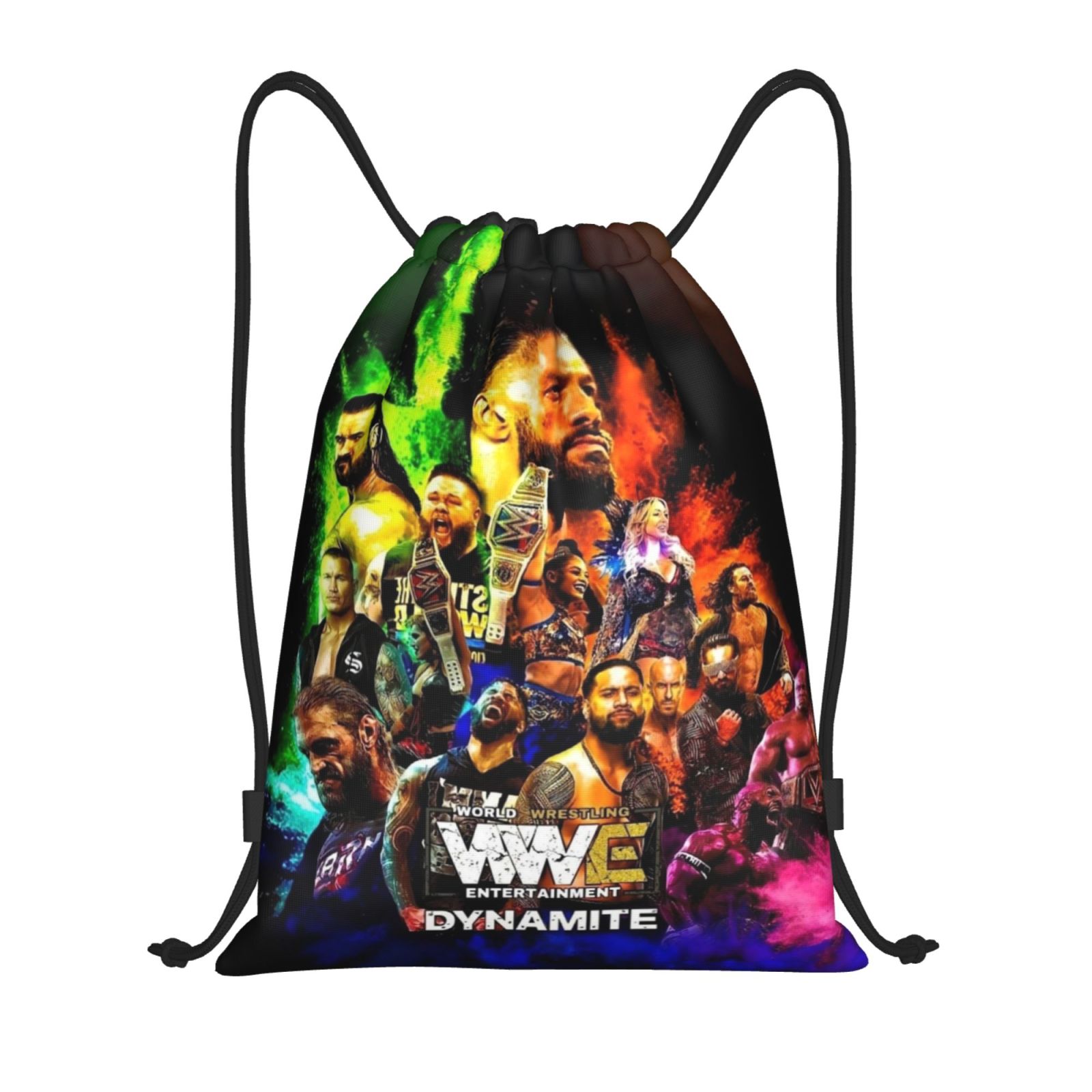 Wwe Drawstring Bag Sports Fitness Bag Waterproof Rope Bag For Training Traveling Hiking Gym Sackpack String Bag For Women Men Small